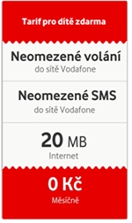 Vodafone představuje Tarif pro dítě zdarma